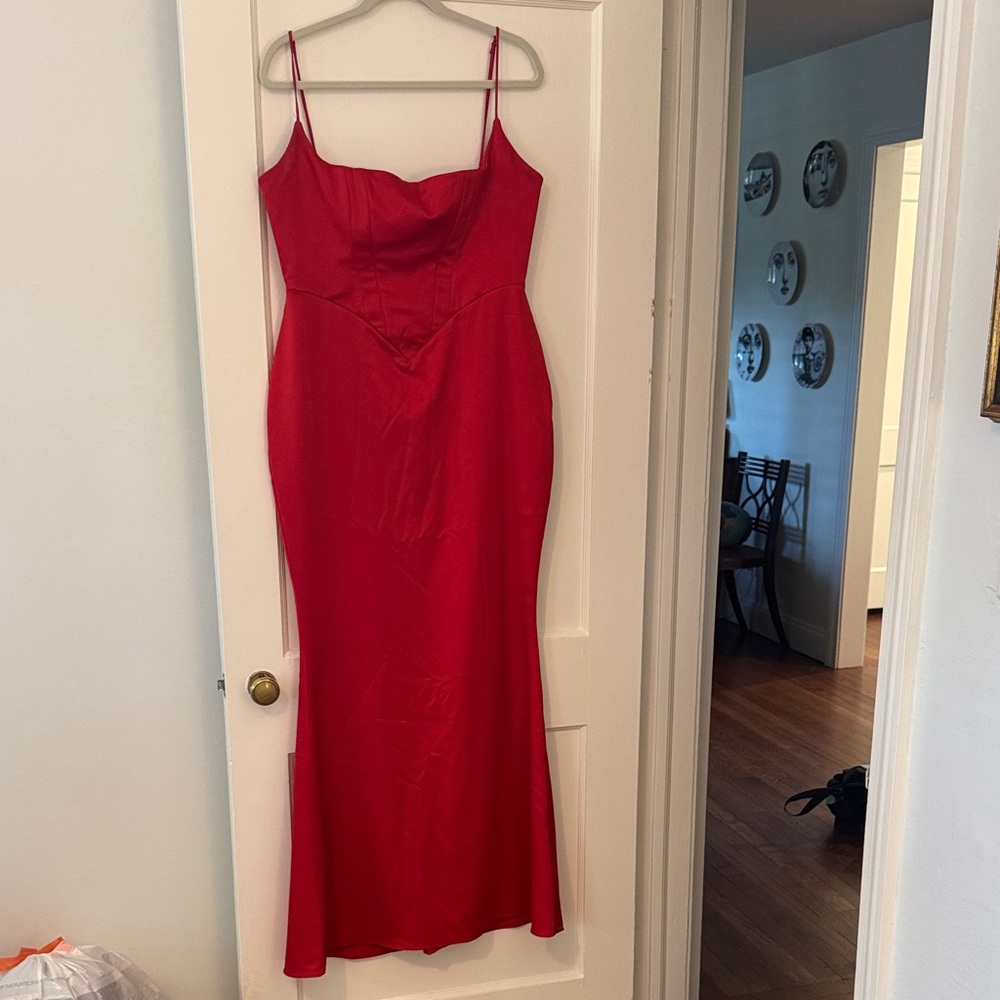 House of CB Olivette Scarlet Corset Maxi Dress